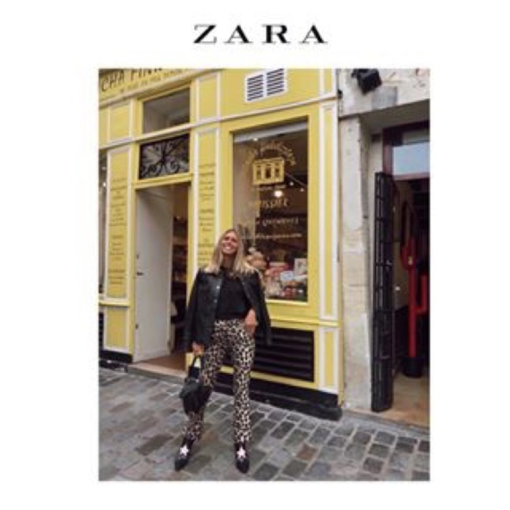 Zara animal print flare crop pants - Picture 5 of 6